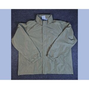 Ducks Unlimited Mens Green Lightweight Windbreaker Jacket Pullover Size L